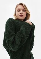 Bayan Yeşil Midi Triko Hırka