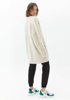 Bayan Bej Midi Triko Hırka