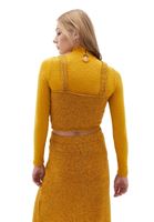 Bayan Çok Renkli Kare Yaka Crop Atlet