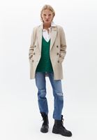 Bayan Yeşil V Yaka Triko Süveter