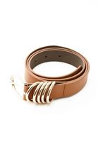 Bayan Kahverengi Toka Detaylı Kemer