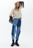 Bayan Bej Püskül Detaylı Oversize Sweatshirt