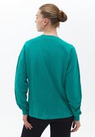 Bayan Yeşil Baskılı Oversize Sweatshirt