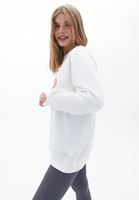 Bayan Krem Oversize Baskılı Sweatshirt