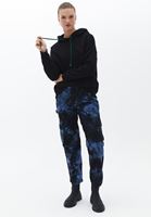 Bayan Siyah Oversize Kapüşonlu Sweatshirt