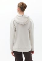 Bayan Bej Oversize Kapüşonlu Sweatshirt