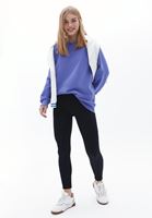 Bayan Mor Pamuklu Oversize Sweatshirt