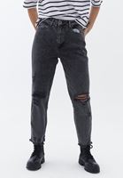 Fermuarlı Top ve Mom-Fit Pantolon Kombini
