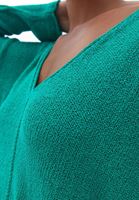 Bayan Yeşil V Yaka Triko Kazak