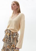 Bayan Bej V Yaka Triko Kazak