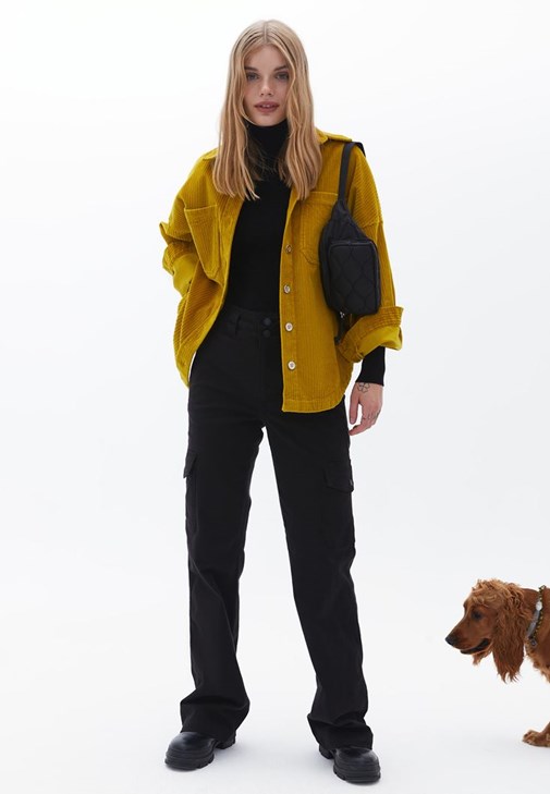 Kadife Gömlek ve Pantolon Kombini