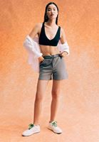 Bayan Gri Yumuşak Dokulu Mini Şort (MODAL)