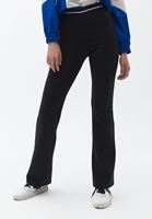 Bayan Siyah Yüksek Bel Flare Pantolon