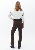 Bayan Kahverengi Yüksek Bel Bootcut Pantolon ( TENCEL™ )