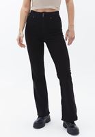 Bayan Siyah Yüksek Bel Bootcut Pantolon ( TENCEL™ )