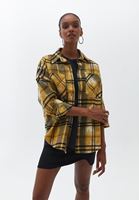 Bayan Çok Renkli Oversize Ekoseli Gömlek