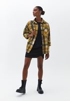 Bayan Çok Renkli Oversize Ekoseli Gömlek