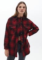 Oversize Ekoseli Ceket