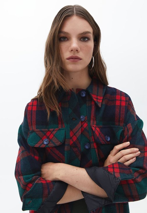 Ekoseli Gömlek ve Skınny Pantolon Kombini