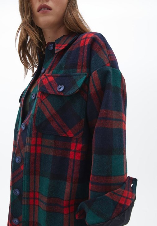 Ekoseli Gömlek ve Skınny Pantolon Kombini