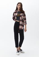 Bayan Çok Renkli Pamuklu Ekoseli Gömlek