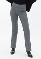 Bayan Çok Renkli Straight-Fit Ekose Desenli Pantolon