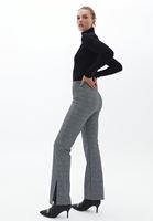 Bayan Çok Renkli Straight-Fit Ekose Desenli Pantolon