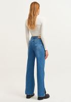 Staright-Fit Pantolon ve Lastikli Crop Kombini