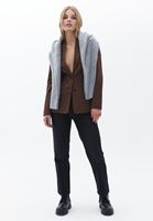 Bayan Siyah Straight-Fit Denim Pantolon