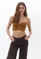 Dantelli Bralet ve Kargo Pantolon Kombini 