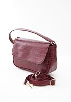 Bayan Bordo Crocodile Dokulu Askılı Çanta