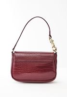 Bayan Bordo Crocodile Dokulu Askılı Çanta