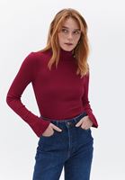 Bayan Kırmızı Uzun Kollu Roll Neck