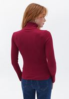 Bayan Kırmızı Uzun Kollu Roll Neck