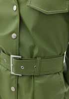 Bayan Yeşil Vegan Deri Ceket Elbise