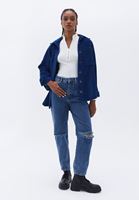 Loose-Fit Kazak ve Mom-Fit Pantolon Kombini