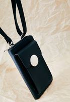 Bayan Siyah Toka Detaylı Telefon Çantası