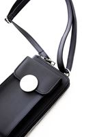 Bayan Siyah Toka Detaylı Telefon Çantası