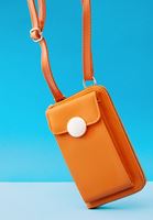 Bayan Turuncu Toka Detaylı Telefon Çantası