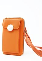 Bayan Turuncu Toka Detaylı Telefon Çantası