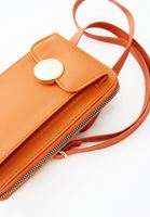Bayan Turuncu Toka Detaylı Telefon Çantası