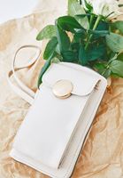 Bayan Bej Toka Detaylı Telefon Çantası