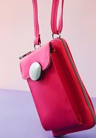 Bayan Pembe Toka Detaylı Telefon Çantası