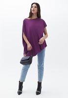 Bayan Mor Oversize Tişört ( MODAL )