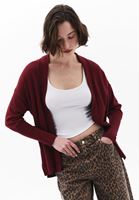 Bayan Bordo Midi Boy Triko Hırka ( MODAL )