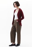 Bayan Bordo Midi Boy Triko Hırka ( MODAL )