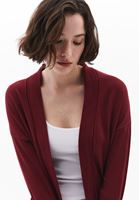 Bayan Bordo Midi Boy Triko Hırka ( MODAL )