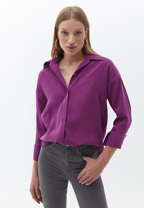 Oversize Gömlek ve Skinny Denim Pantolon Kombini