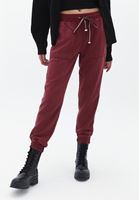 Bayan Bordo Yumuşak Dokulu Jogger Pantolon ( TENCEL™ )
