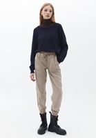 Bayan Bej Yumuşak Dokulu Jogger Pantolon ( TENCEL™ )